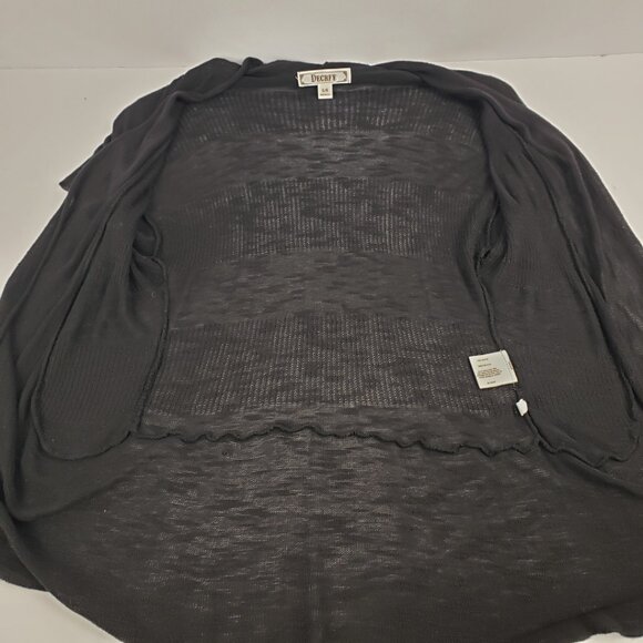 Decree Large Black Cardigan Short Sleeve Shrug Womens Sweater - Picture 9 of 12